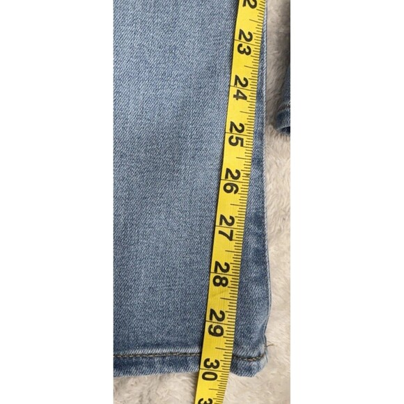 Express 70s Flare Mid Rise Jeans Womens Size 6S Medium Wash New - Picture 10 of 10